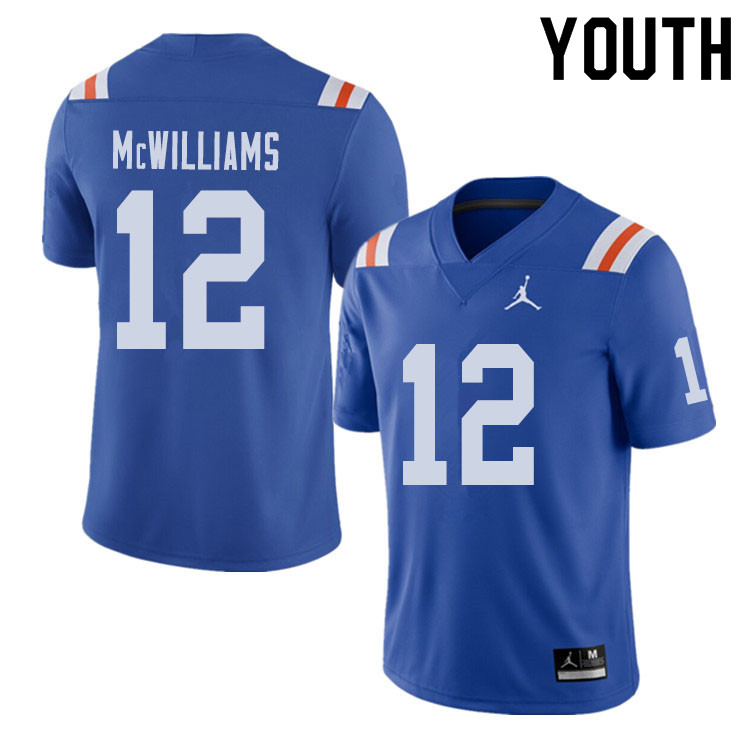 Jordan Brand Youth #12 C.J. McWilliams Florida Gators Throwback Alternate College Football Jerseys S - Click Image to Close
